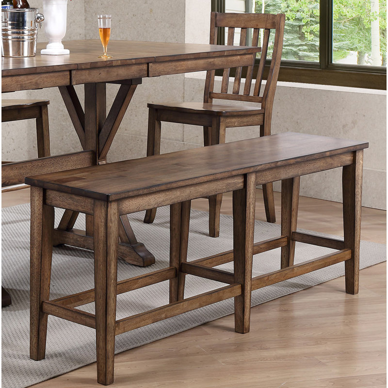 Olympia 6 - Person Extendable Solid Wood Top Trestle Dining Set, Rustic Brown