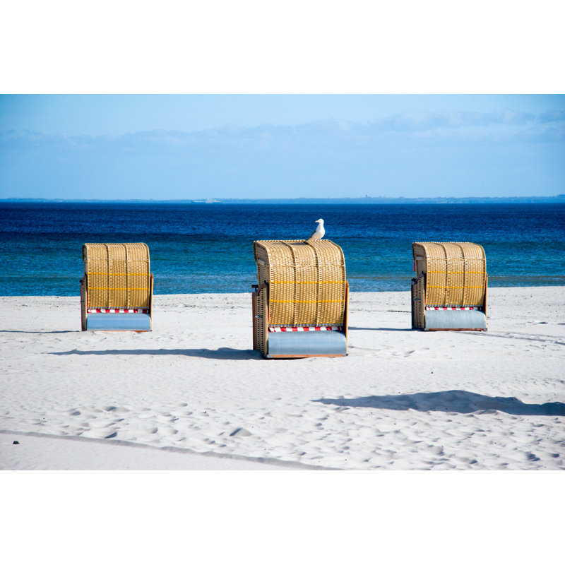 Beach Chairs by Pmphoto - Wrapped Canvas Print, 30cm H x 46cm W x 3.8cm D