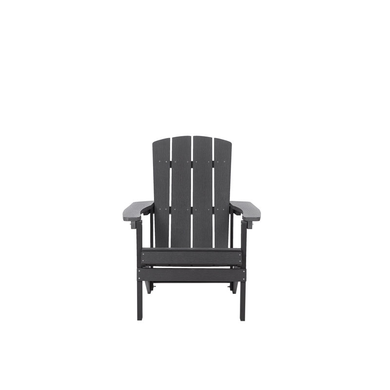 Calais Outdoor Adirondack Chair, Dark Grey