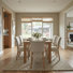 Dining Set - Bedford Rectangular Dining Table - Brushed Smoke - Austin Fabric Dining Side Chair - Natural Frame - Rice Upholstery