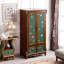 Garde-robe de style européen en bois massif peint rétro