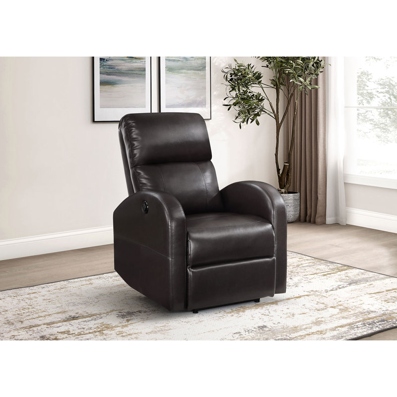 Fauteuil inclinable électrique Josephina, Brown Faux Leather
