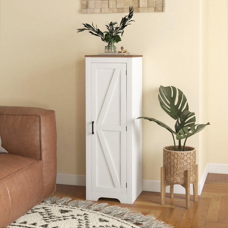 Armoire blanche pour le salon avec tablette réglable - Rangement tendance pour ajouter du style à votre