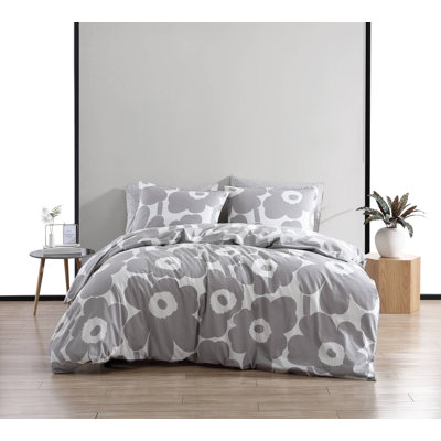 Marimekko Unikko Cotton Blue Duvet Cover Set