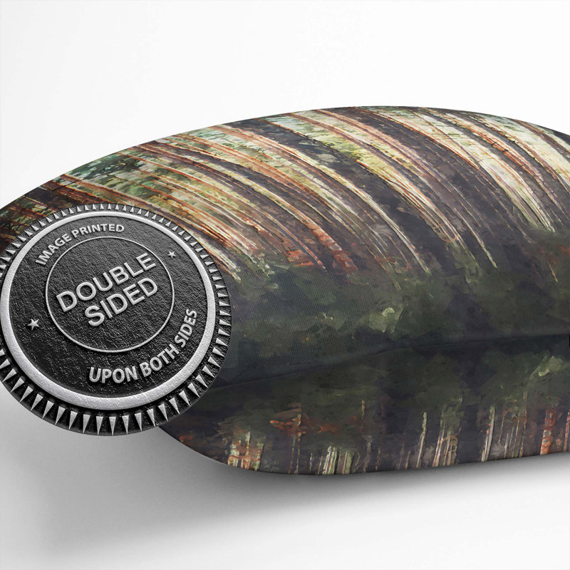 Pine Tree Forest in Spring Cushion with Filling, 55cm H x 55cm W x 20cm D