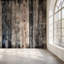 Papier peint rustique avec planche de bois vieilli gris et brun-1741544828