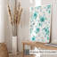 Floral, bleu sarcelle, fleurs turquoise, impression Shabby Chic-1187946223