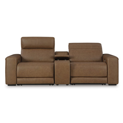 Mellina 97" Genuine Leather Reclining Loveseat