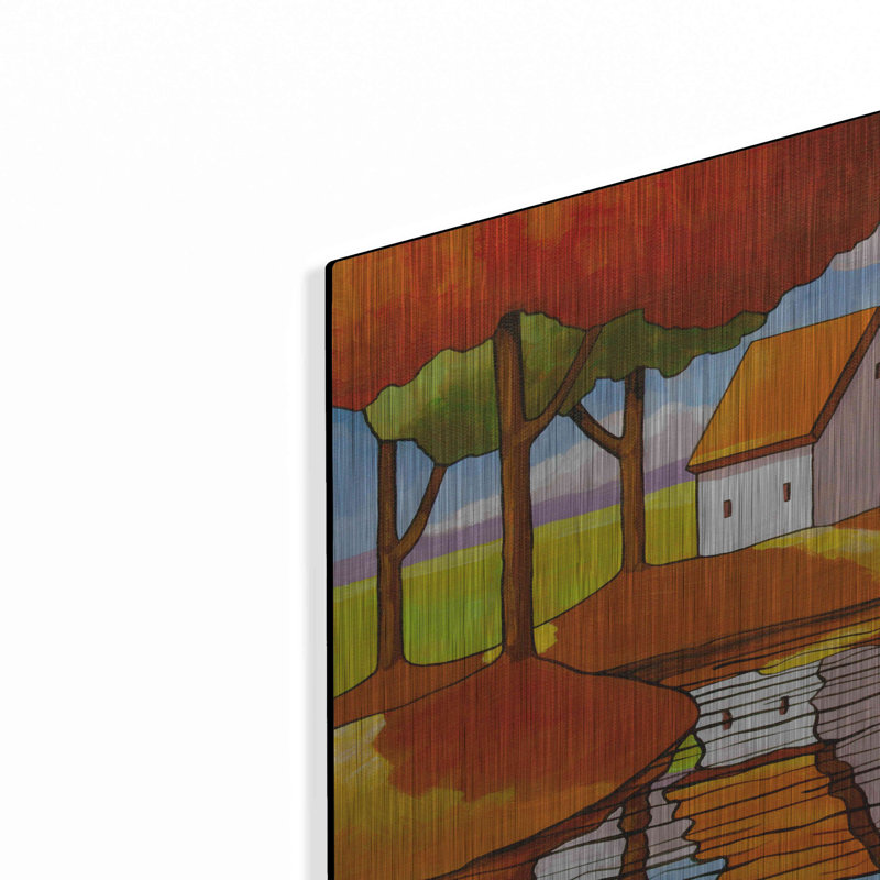 «Seclusion Stream View» par Cathy Horvath-Buchanan, art mural en métal, H 16 po x l 24 po