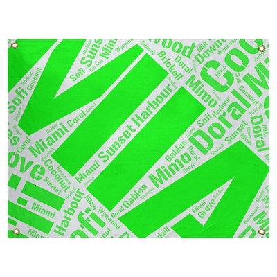 Tapisserie de polyester districts, art word