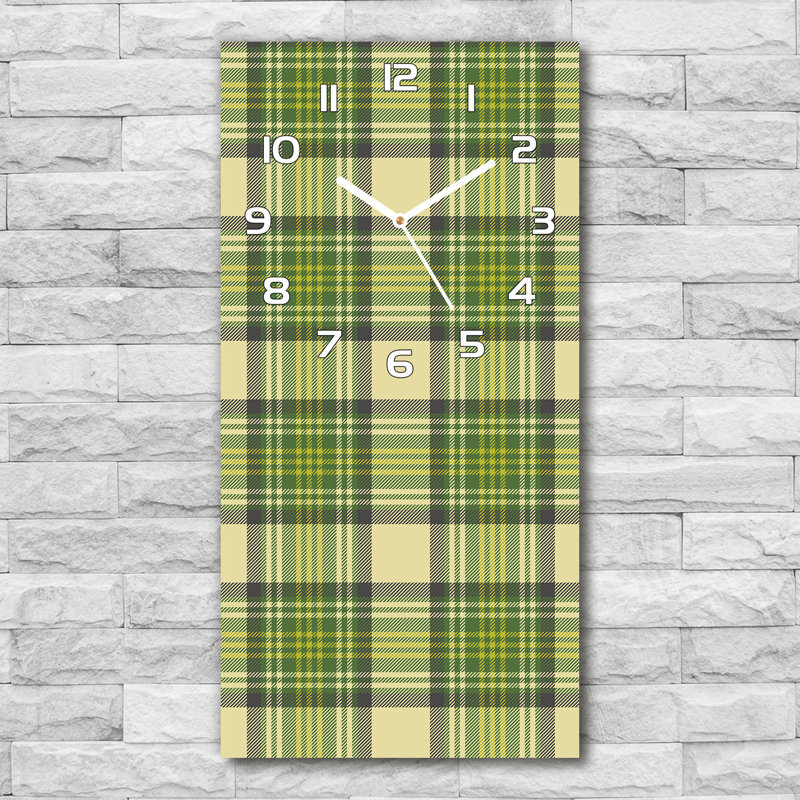 Jaelon Glass Wall Clock, Green/White