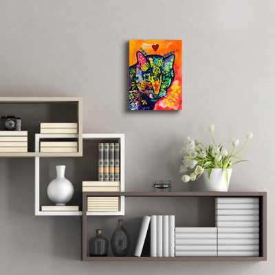 Art mural en verre 12 po x 16 po «Tasty Cheese Love» par Dean Russo Epic Art