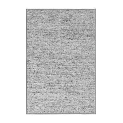 Tapis oriental gris en laine tissé à la machine Naviya