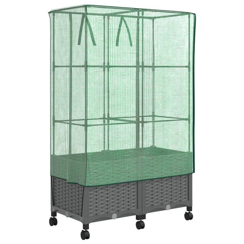 Elevated Planter, 144cm H x 80cm W x 40cm D, Light Grey