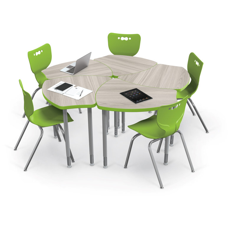 Chaise de bureau 5 étudiants, 16 po, Orme, Vert