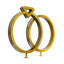 70" Wide Together Forever Ring Table Lamp