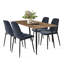 Ensemble de salle à manger 4 personnes Izzat avec table rectangulaire P 47 po et chaises en chenille -1112840870
