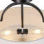 Transitional 2-Light Fabric Drum Shade Semi Flush Ceiling Light -1597503109