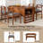 5-Piece 47.2'' Extendable Wood Square Dining Table Set-336994741-336994738