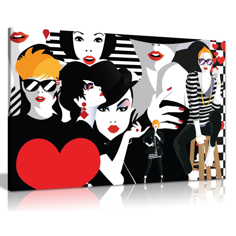 Fashion Pop Art - Wrapped Canvas Print, 61cm H x 41cm W
