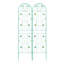 Paquet de 4 treillis de jardin en métal 86,7 "x 19,7" antirouille pour plantes grimpantes support de fleurs extérieur vert