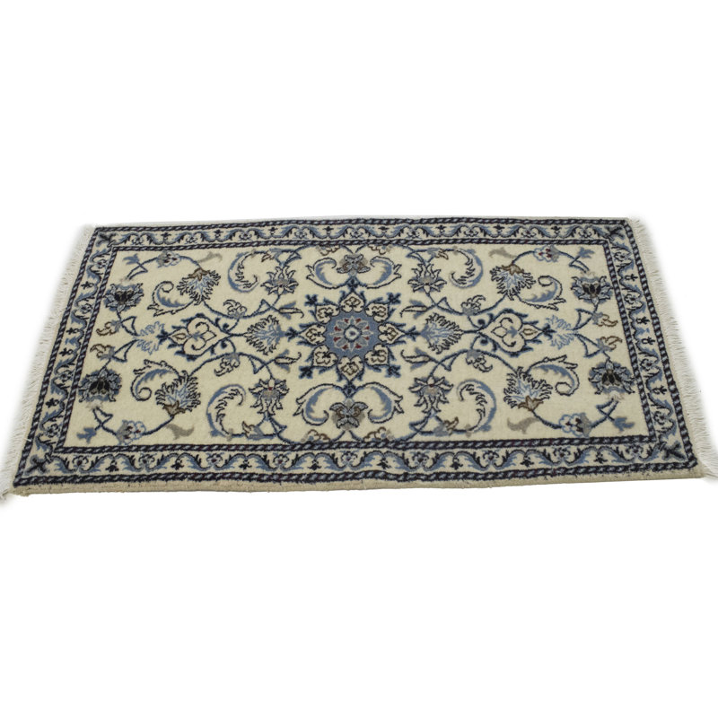 Tapis crème en laine noué à la main de conception unique 2000 pi 2 pi 3 po x 4 pi 6 po Brennen