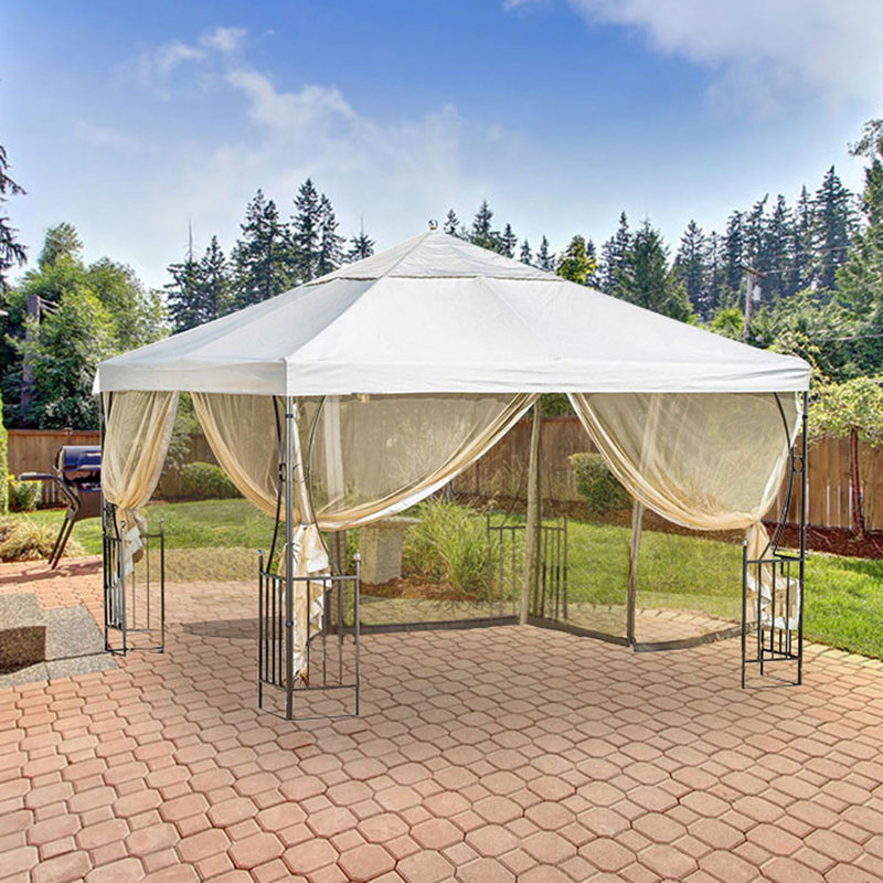 Garden Winds Beige Fabric Replacement Canopy for Gazebo