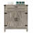 Gray Sideboard with Barn Door and Drawer
