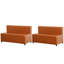 Ensemble de deux bancs de rangement en cuir artificiel