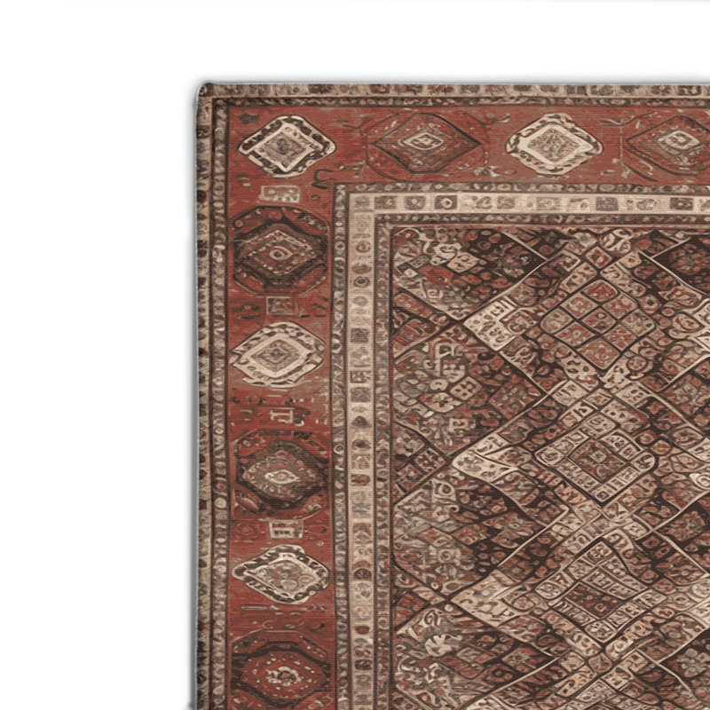 Tapis d'intérieur et d'extérieur brun Persian, Rectangulaire 2 pi x 3 pi