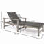 Chaise longue en bois et osier Hampton