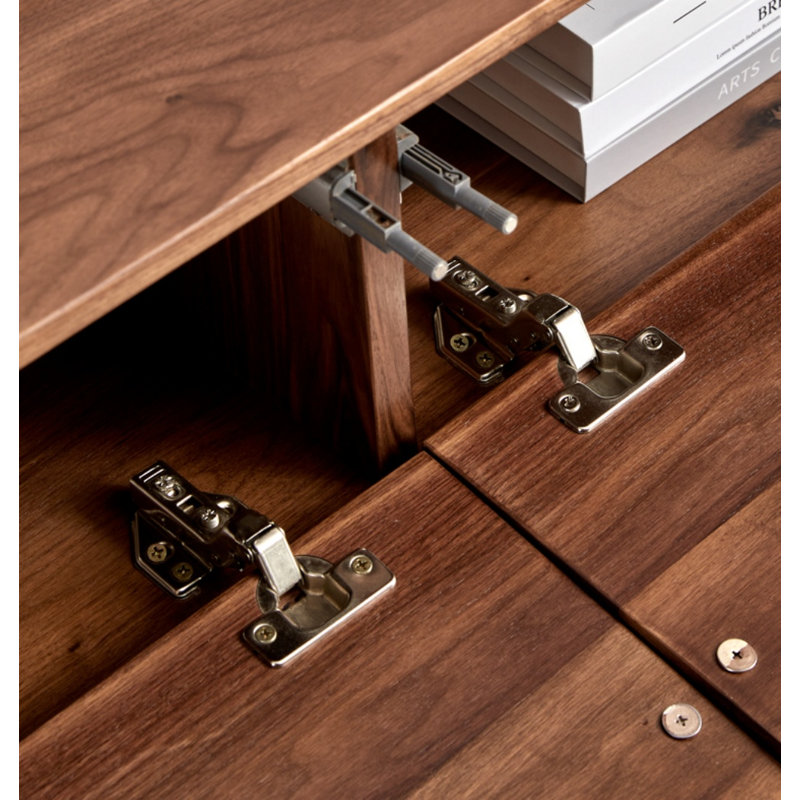 Crédence de rangement simple en bois massif l 94,5 po Simple