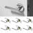 Brio Privacy Door Lever Modern Concealed Design For (Bed & Bath) – Sleek Minimalist Style in Chrome-114645600