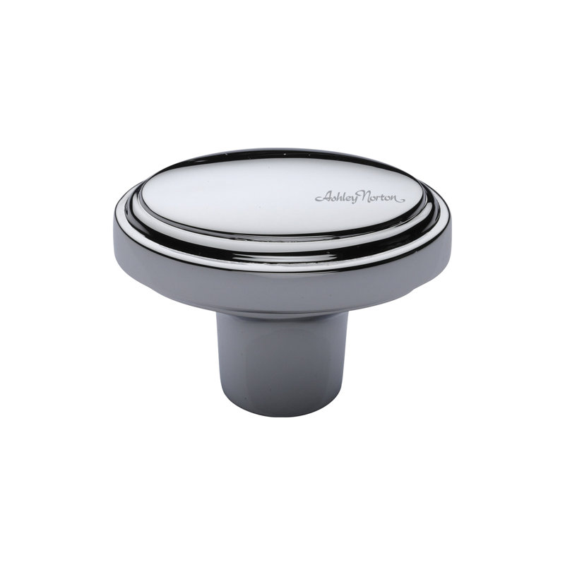 Oscar 1 5/8" Length Oval Knob, Polished Chrome