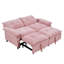Canapé-lit convertible en velours de 73 pouces avec matelas convertible confortable pour des espaces de vie polyvalents-133234340