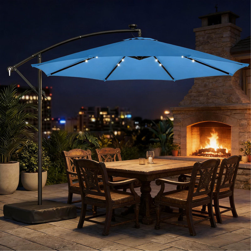 Élégant parasol de piscine, parasol d'extérieur, parasol de patio en porte-à-faux