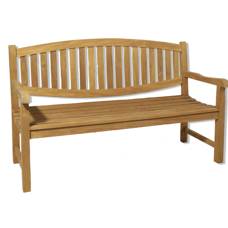 Carmen Solid Wood Teak Outdoor Bench