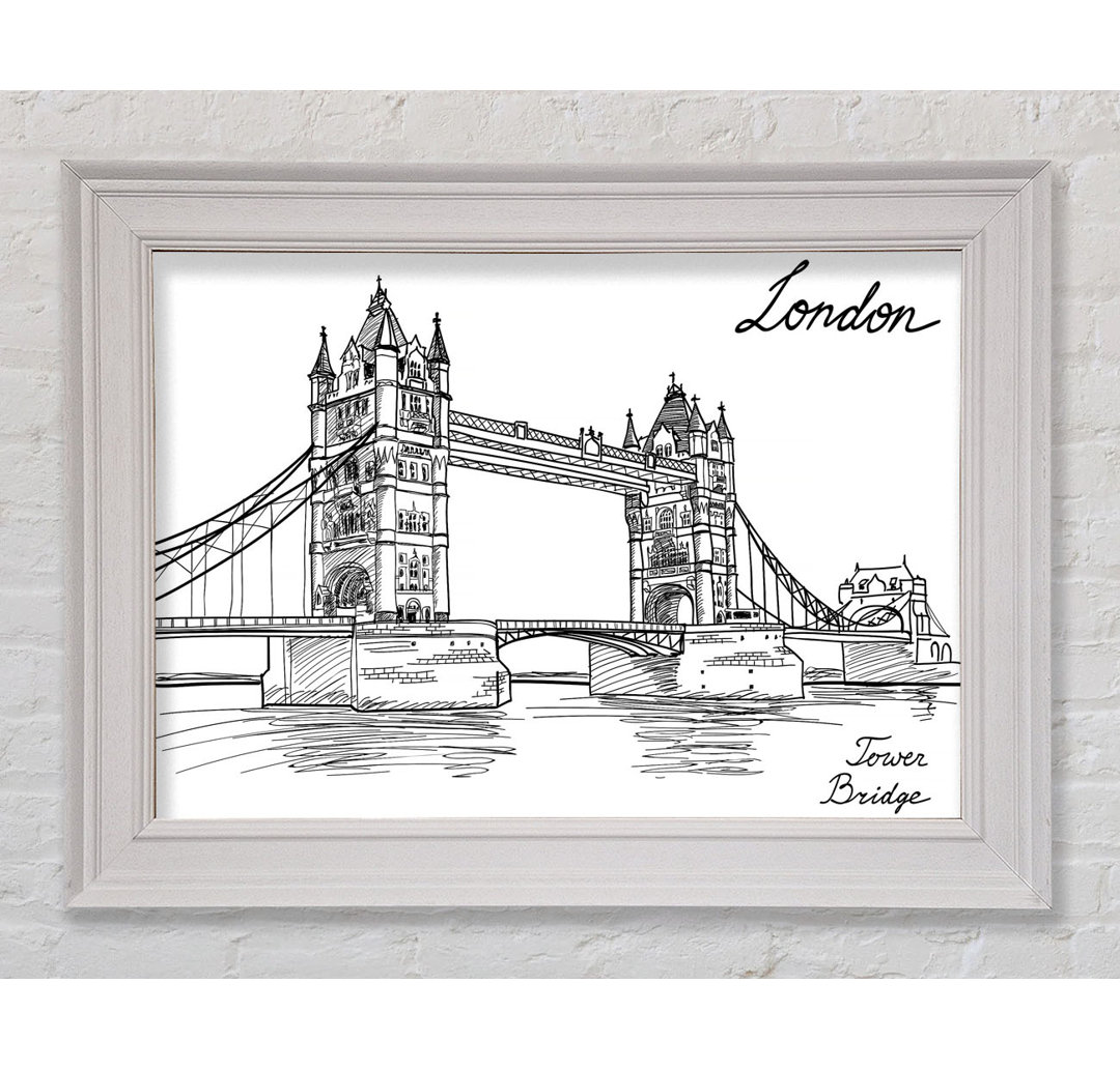 Tower Bridge Outline 7 Gerahmter Druck