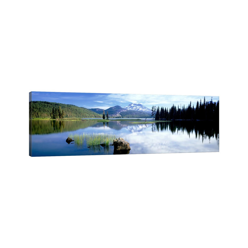 Cascade Mountains, Oregon, Usa 1 Piece Wrapped Canvas Panoramic Wall Art, 121.92 cm H x 40.64 cm W x 3.175 cm D