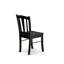 L'ensemble de table de salle à manger 3 pièces comprend une table et 2 chaises de salle à manger de style Mid-Century avec dossier à lattes - Finition noire-825157000-825157001-899820313