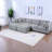 Large U Shaped Sectionals, 128 Inch Chenille Modern Sofa For Home
