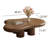 Mid-Fentury 48" Solid Wood Coffee Table for Livingroom,Cloud Design, Four Legs Free Form
