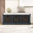 Rustic Storage Bench with 3 Rattan Baskets and Removable Cushion-1193220104