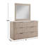 Commode 6 tiroirs et miroir Henry-1598023612