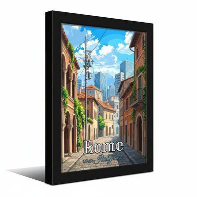 Scène de ville avec bâtiments modernes, Italie