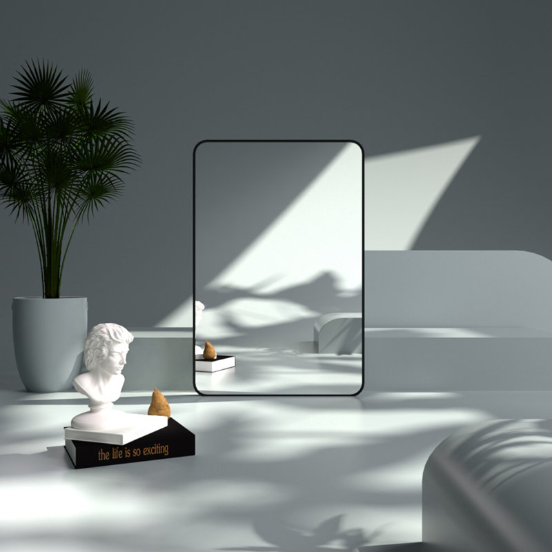 24 po X P 32 po Miroir de salle de bain mural H, Matte Black