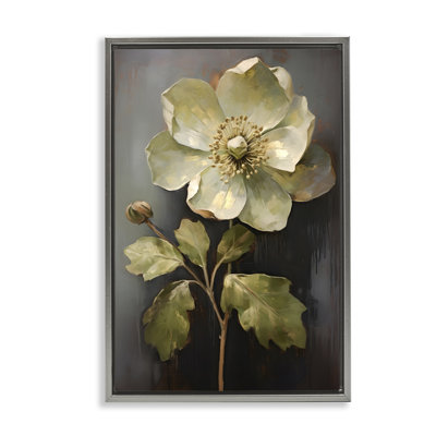 Toile flottante encadrée de magnolia blanc par Petals Prints Design