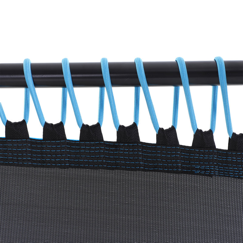 Kids' Blue Hexagon Fitness Trampoline with Adjustable Bar