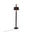 Lampe sur pied Noah Mid-Century moderne avec cadre en bois de noyer et base en marbre