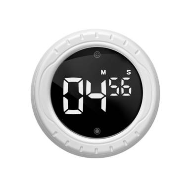 Metrokane Taylor Super Loud Digital Timer in Glossy White and Stainless  Steel